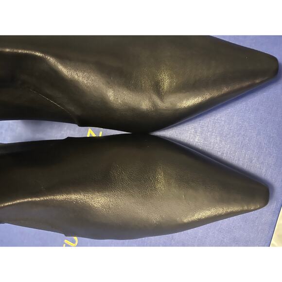 NEW Stuart Weitzman Naomi 50mm Bootie Size 7.5 Black Leather Women Retail $650 - Picture 11 of 11